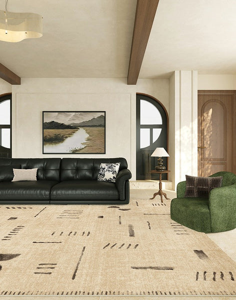 Modern Rugs under Dining Room Table, Contemporary Abstract Rugs Next to Bed, Geometric Modern Carpets for Office, Large Modern Rugs for Living Room-artworkcanvas