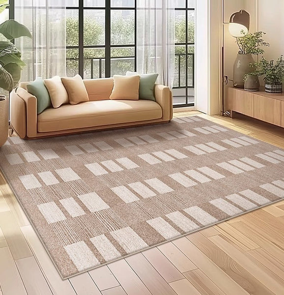 Mid Century Modern Rugs for Bedroom, Contemporary Abstract Rugs under Dining Room Table, Large Modern Rugs for Living Room-artworkcanvas