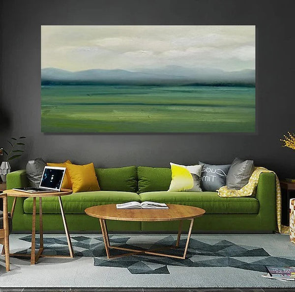 Hand Painted Wall Art Paintings, Contemporary Canvas Artwork, Abstract Landscape Acrylic Paintings, Abstract Wall Art Paintings, Modern Art for Dining Room-artworkcanvas