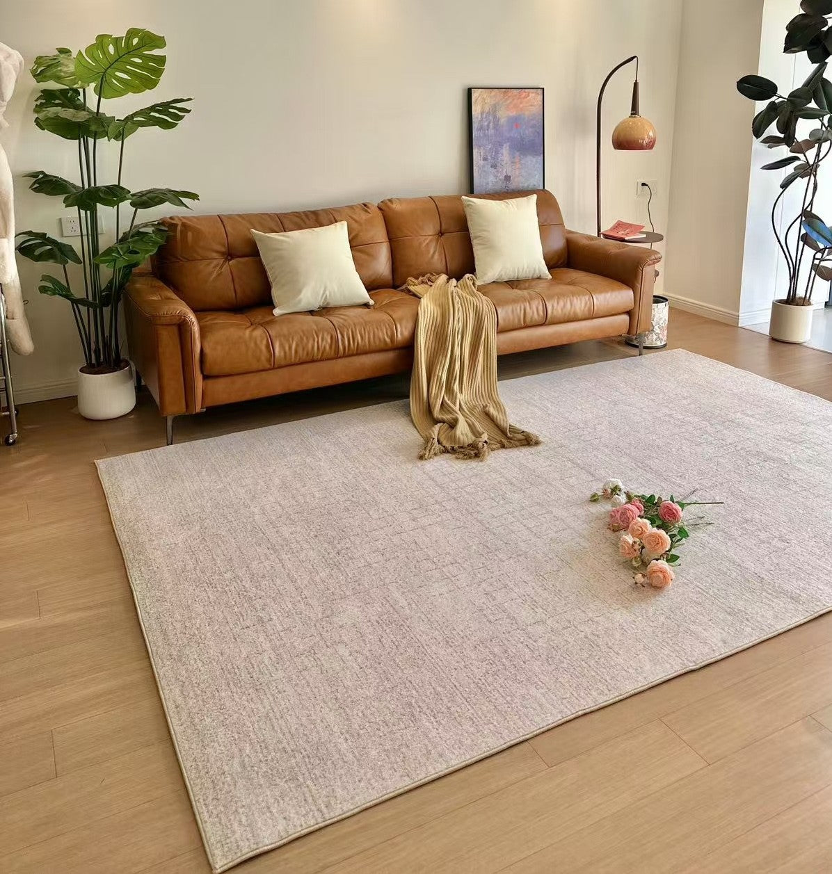 Modern Rugs under Dining Room Table, Abstract Area Rugs for Living Room, Geometric Contemporary Modern Rugs Next to Bed-artworkcanvas