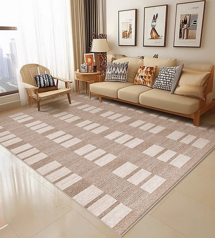 Contemporary Abstract Rugs under Dining Room Table, Mid Century Modern Rugs for Bedroom, Large Modern Rugs for Living Room-artworkcanvas