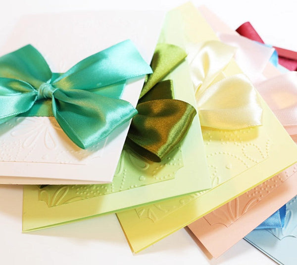 Unique Anniversary Greeting Card to Lovers, Beautiful Valentine's Day Greeting Card, Creative Birthday Greeting Card, Bowknot Greeting Cards, Original Handmade Wedding Greeting Card-artworkcanvas