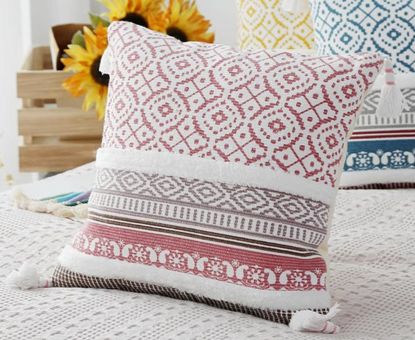 Geometric Modern Sofa Pillows for Bedroom, Square Pillows for Couch, Modern Decorative Pillow for Interior Design, Contemporary Decorative Pillow Covers-artworkcanvas