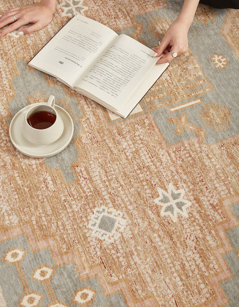 Vintage Soft Turkish Rug for Living Room, Large Modern Rugs under Dining Room Table, Contemporary Abstract Rugs Next to Bed, Geometric Modern Carpets for Office-artworkcanvas
