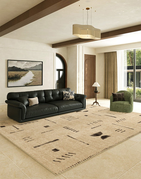 Modern Rugs under Dining Room Table, Contemporary Abstract Rugs Next to Bed, Geometric Modern Carpets for Office, Large Modern Rugs for Living Room-artworkcanvas