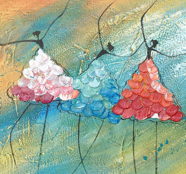 Simple Abstract Paintings, Ballet Dancer Painting, Original Artwork, Bedroom Canvas Painting, Acrylic Canvas Painting, Custom Art