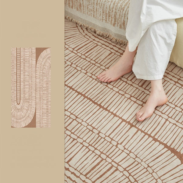 Modern Rugs under Dining Room Table, Mid Century Geometric Carpets, Contemporary Modern Rugs Next to Bed, Abstract Modern Rugs for Living Room