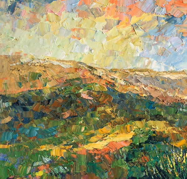 Abstract Mountain Painting, Landscape Canvas Painting, Original Painting for Living Room, Custom Oil Paintings