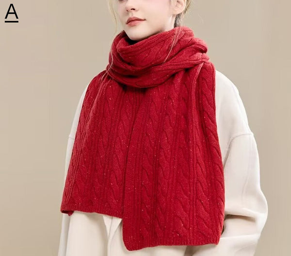 Christmas Gifts for Her, Holiday Scarf, Winter Wool Scarf, Warm Winter Scarf, Cold Weather Scarf, Fashion Scarf, Soft Cashmere Scarf for Women, Elegant Wool Scarves-artworkcanvas