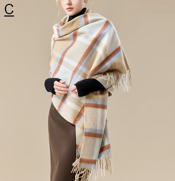 Large Wool Scarf, Winter Shawl, Christmas Holiday Gift, Evening Wrap, Winter Shawl, Elegant Shawl, Warm Cape, Cold Weather Scarf, Fashion Scarf, Oversized Scarf-artworkcanvas