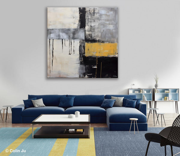 Extra Large Original Artwork, Large Paintings for Bedroom, Abstract Landscape Painting on Canvas, Oversized Contemporary Wall Art Paintings-artworkcanvas