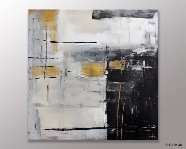 Simple Modern Original Artwork, Large Paintings for Bedroom, Abstract Landscape Painting on Canvas, Oversized Contemporary Wall Art Paintings