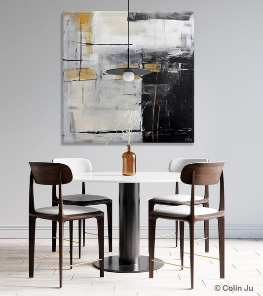 Simple Modern Original Artwork, Large Paintings for Bedroom, Abstract Landscape Painting on Canvas, Oversized Contemporary Wall Art Paintings