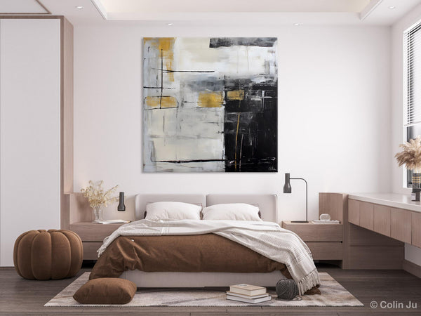 Simple Modern Original Artwork, Large Paintings for Bedroom, Abstract Landscape Painting on Canvas, Oversized Contemporary Wall Art Paintings