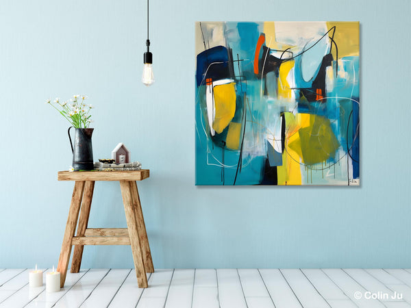 Acrylic Painting for Living Room, Contemporary Abstract Artwork, Extra Large Wall Art Paintings, Original Modern Artwork on Canvas-artworkcanvas