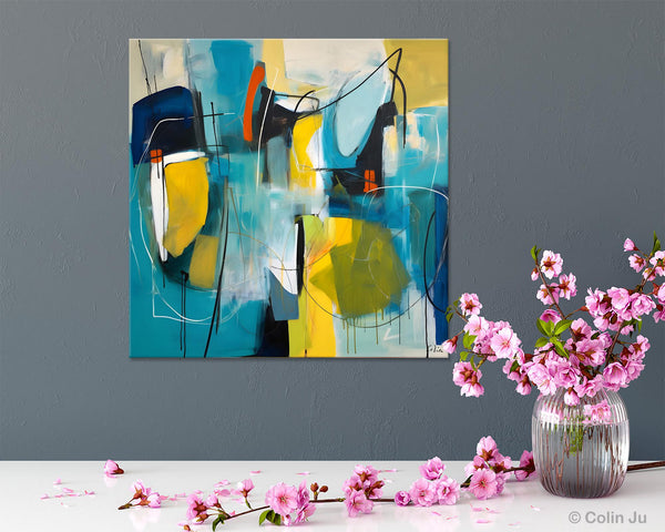 Acrylic Painting for Living Room, Contemporary Abstract Artwork, Extra Large Wall Art Paintings, Original Modern Artwork on Canvas-artworkcanvas