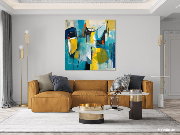 Acrylic Painting for Living Room, Contemporary Abstract Artwork, Extra Large Wall Art Paintings, Original Modern Artwork on Canvas-artworkcanvas