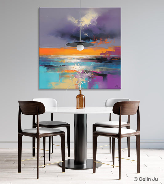 Huge Painting for Living Room, Original Landscape Canvas Art, Contemporary Oil Painting on Canvas, Oversized Landscape Wall Art Paintings-artworkcanvas