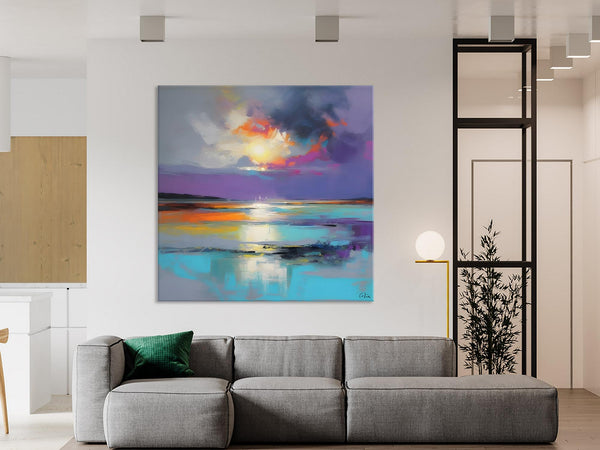 Large Abstract Painting for Living Room, Original Abstract Wall Art, Landscape Acrylic Art, Landscape Canvas Art, Hand Painted Canvas Art-artworkcanvas