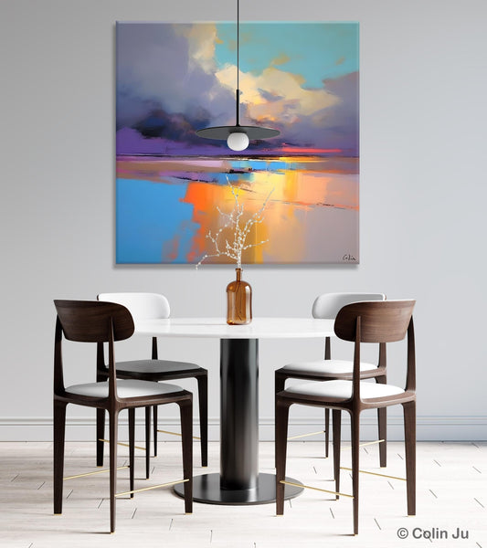 Simple Modern Art, Original Landscape Wall Art, Landscape Oil Paintings, Landscape Canvas Art, Abstract Landscape Painting for Living Room