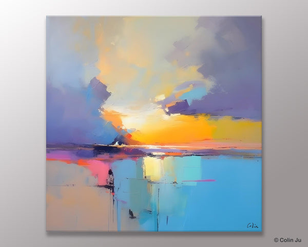 Original Modern Wall Art Painting, Abstract Landscape Paintings, Canvas Painting for Living Room, Oversized Contemporary Abstract Artwork
