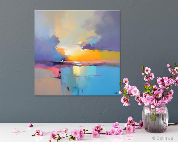 Original Modern Wall Art Painting, Abstract Landscape Paintings, Canvas Painting for Living Room, Oversized Contemporary Abstract Artwork-artworkcanvas