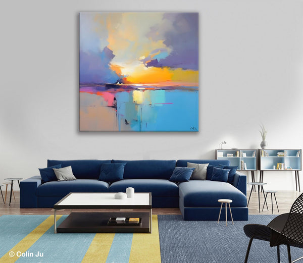 Original Modern Wall Art Painting, Abstract Landscape Paintings, Canvas Painting for Living Room, Oversized Contemporary Abstract Artwork