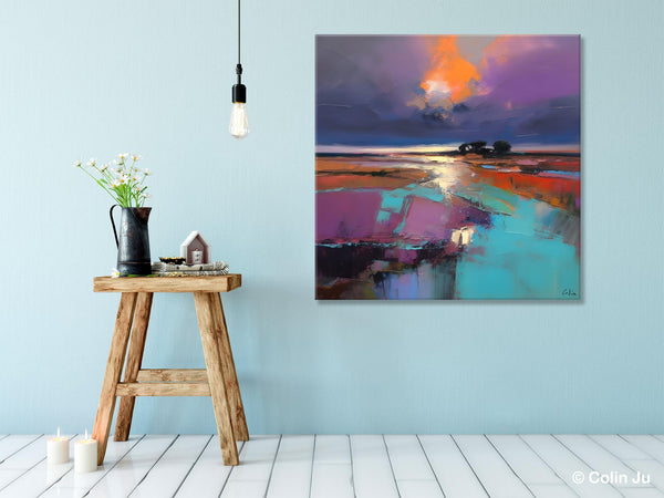 Canvas Painting for Living Room, Original Modern Wall Art Painting, Abstract Landscape Paintings, Oversized Contemporary Abstract Artwork