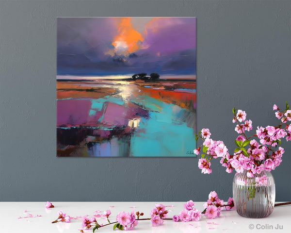 Canvas Painting for Living Room, Original Modern Wall Art Painting, Abstract Landscape Paintings, Oversized Contemporary Abstract Artwork
