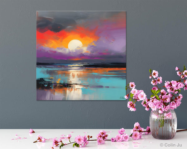 Large Landscape Painting for Living Room, Original Abstract Landscape Wall Art, Landscape Canvas Art, Hand Painted Canvas Paintings-artworkcanvas