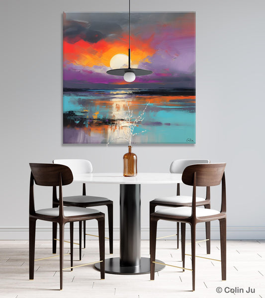 Large Landscape Painting for Living Room, Original Abstract Landscape Wall Art, Landscape Canvas Art, Hand Painted Canvas Paintings
