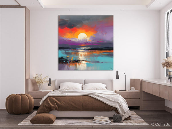 Large Landscape Painting for Living Room, Original Abstract Landscape Wall Art, Landscape Canvas Art, Hand Painted Canvas Paintings-artworkcanvas