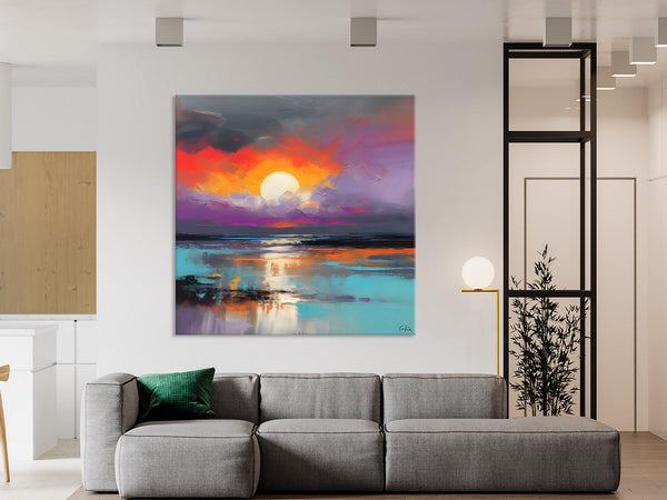 Large Landscape Painting for Living Room, Original Abstract Landscape Wall Art, Landscape Canvas Art, Hand Painted Canvas Paintings-artworkcanvas