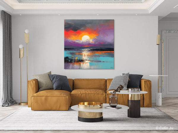 Large Landscape Painting for Living Room, Original Abstract Landscape Wall Art, Landscape Canvas Art, Hand Painted Canvas Paintings-artworkcanvas