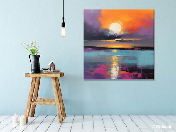 Abstract Landscape Artwork, Landscape Painting on Canvas, Hand Painted Canvas Art, Contemporary Wall Art Paintings, Extra Large Original Art-artworkcanvas