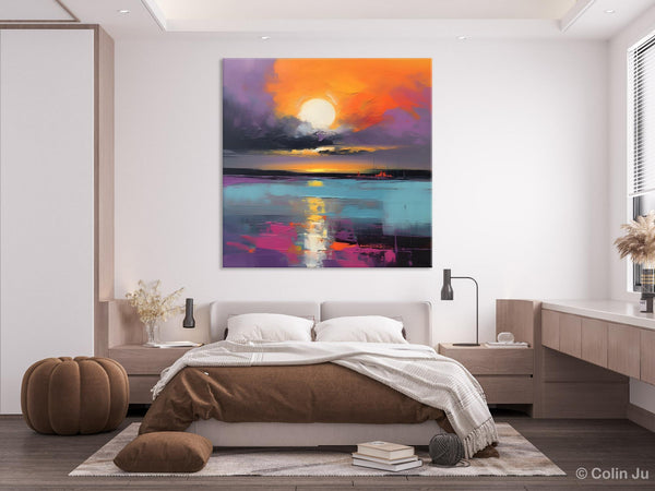 Abstract Landscape Artwork, Landscape Painting on Canvas, Hand Painted Canvas Art, Contemporary Wall Art Paintings, Extra Large Original Art-artworkcanvas