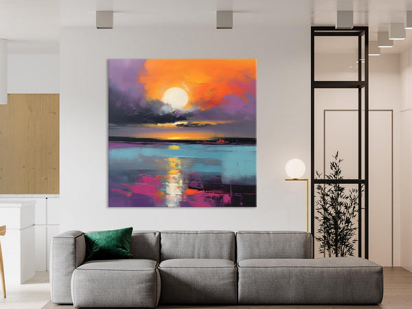 Abstract Landscape Artwork, Landscape Painting on Canvas, Hand Painted Canvas Art, Contemporary Wall Art Paintings, Extra Large Original Art-artworkcanvas