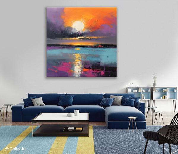 Abstract Landscape Artwork, Landscape Painting on Canvas, Hand Painted Canvas Art, Contemporary Wall Art Paintings, Extra Large Original Art-artworkcanvas