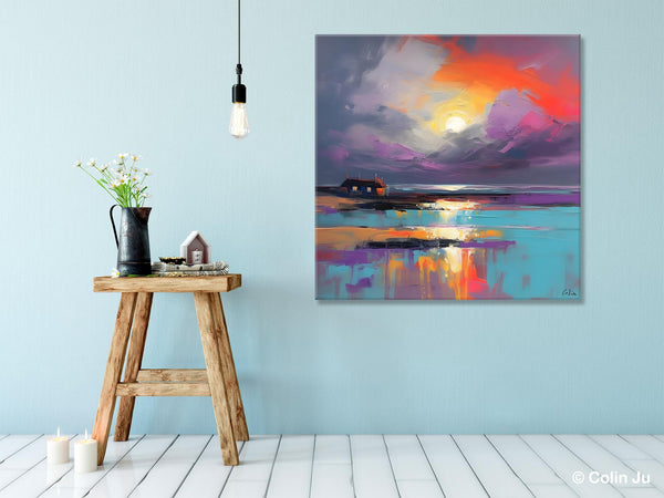 Original Abstract Landscape Wall Art, Landscape Canvas Art, Large Landscape Painting for Living Room, Hand Painted Canvas Paintings-artworkcanvas