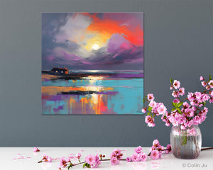 Original Abstract Landscape Wall Art, Landscape Canvas Art, Large Landscape Painting for Living Room, Hand Painted Canvas Paintings-artworkcanvas