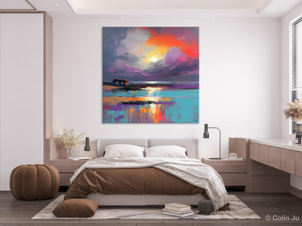 Original Abstract Landscape Wall Art, Landscape Canvas Art, Large Landscape Painting for Living Room, Hand Painted Canvas Paintings-artworkcanvas