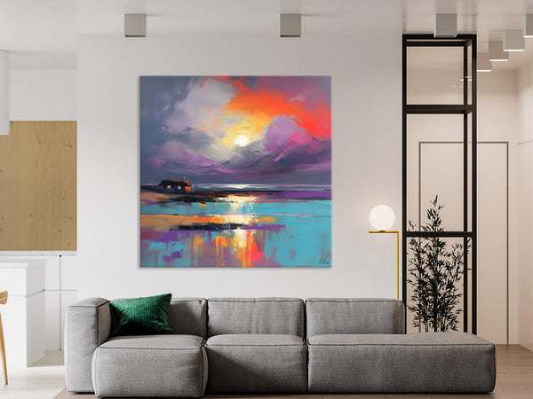 Original Abstract Landscape Wall Art, Landscape Canvas Art, Large Landscape Painting for Living Room, Hand Painted Canvas Paintings-artworkcanvas