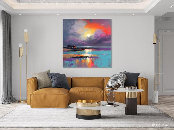 Original Abstract Landscape Wall Art, Landscape Canvas Art, Large Landscape Painting for Living Room, Hand Painted Canvas Paintings-artworkcanvas