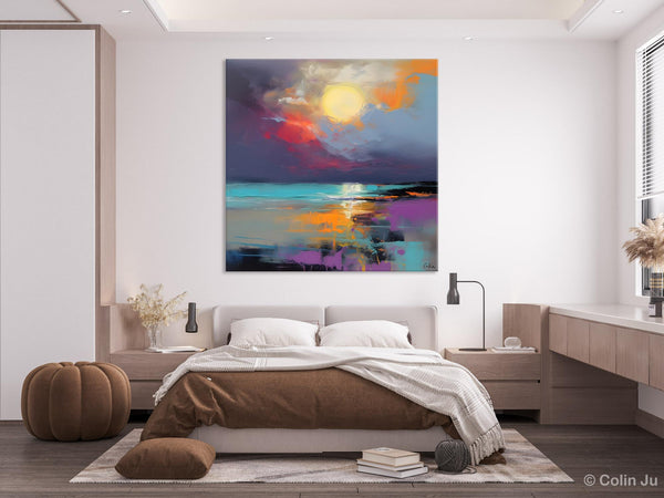 Abstract Landscape Paintings, Simple Wall Art Ideas, Original Landscape Abstract Painting, Large Landscape Canvas Paintings, Buy Art Online-artworkcanvas