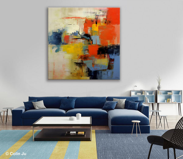 Abstract Wall Paintings, Contemporary Wall Art Paintings, Extra Large Paintings for Dining Room, Hand Painted Canvas Art, Original Artowrk