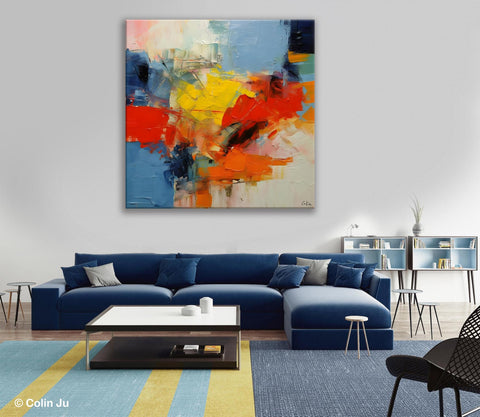 Abstract Canvas Art for Living Room, Extra Large Abstract Paintings for Dining Room, Original Modern Acrylic Art, Modern Canvas Paintings-artworkcanvas