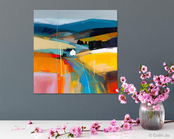 Contemporary Abstract Artwork, Acrylic Painting for Living Room, Oversized Wall Art Paintings, Original Modern Artwork on Canvas-artworkcanvas