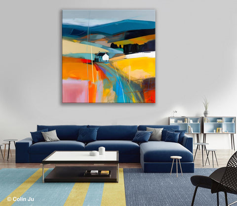 Contemporary Abstract Artwork, Acrylic Painting for Living Room, Oversized Wall Art Paintings, Original Modern Artwork on Canvas-artworkcanvas