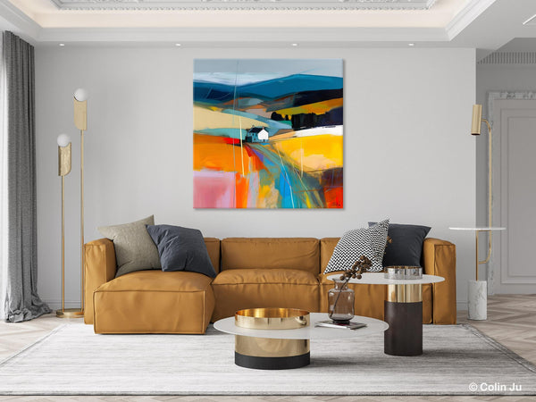 Contemporary Abstract Artwork, Acrylic Painting for Living Room, Oversized Wall Art Paintings, Original Modern Artwork on Canvas-artworkcanvas