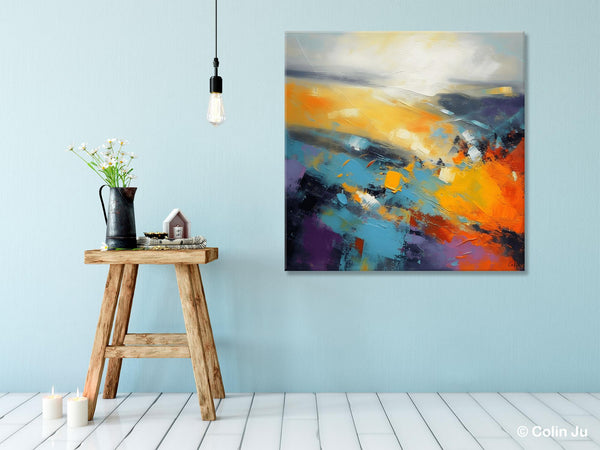 Acrylic Painting for Living Room, Heavy Texture Painting, Contemporary Abstract Artwork, Oversized Wall Art Paintings, Original Modern Paintings on Canvas-artworkcanvas